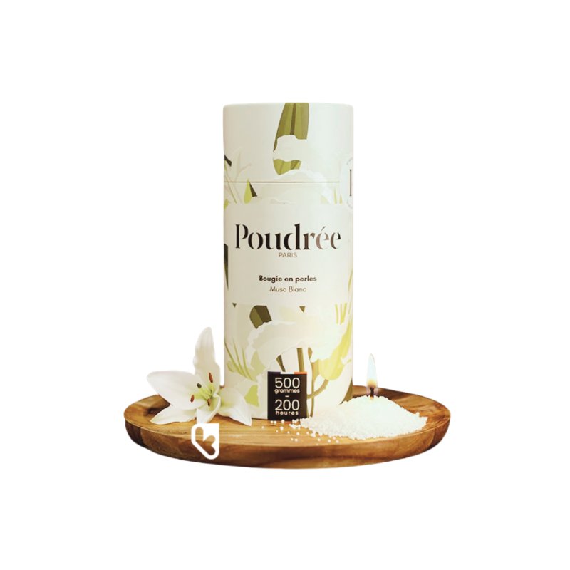 PERLES DE CIRE 500g - MUSC BLANC - POUDRÉE PARIS