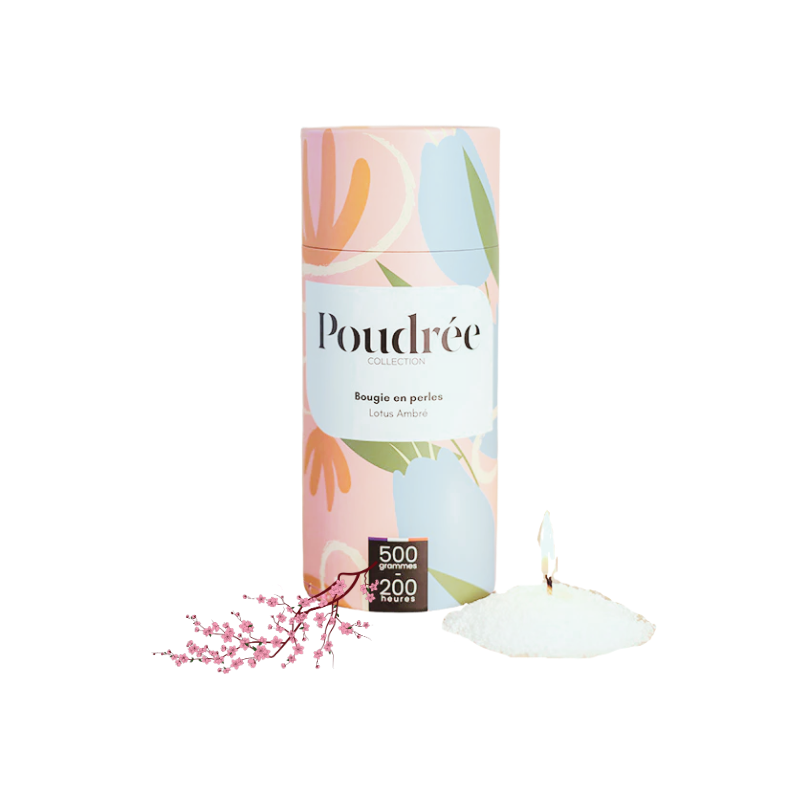 PERLES DE CIRE 500g - LOTUS AMBRÉ - POUDRÉE PARIS