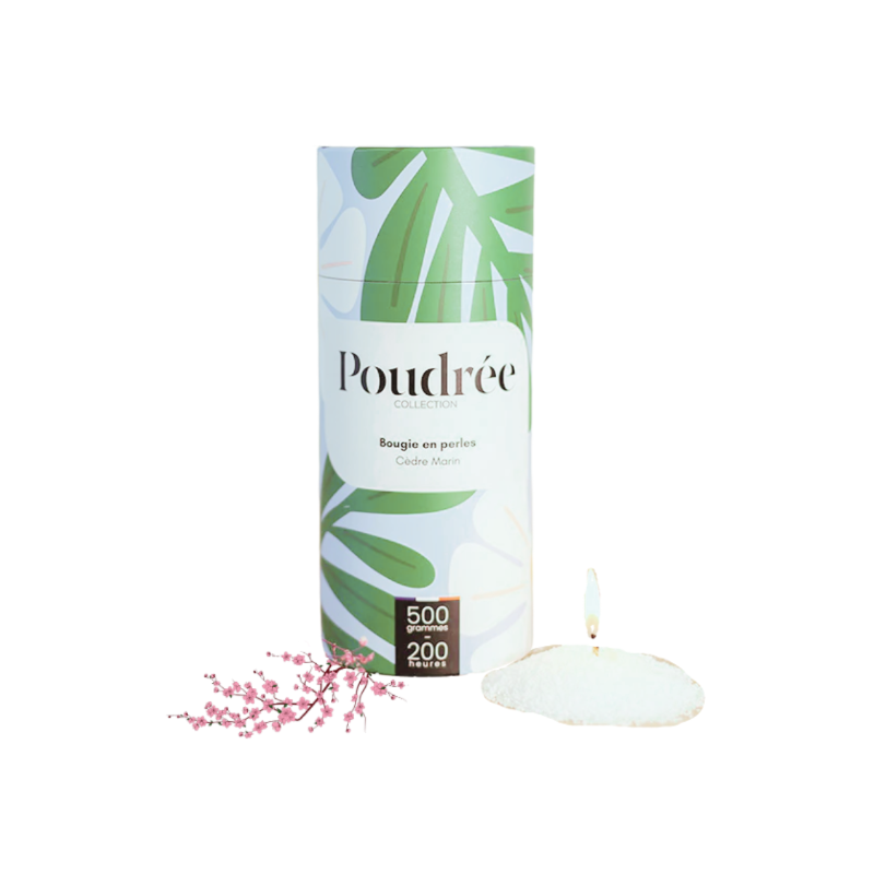 PERLES DE CIRE 500g - CÈDRE MARIN - POUDRÉE PARIS