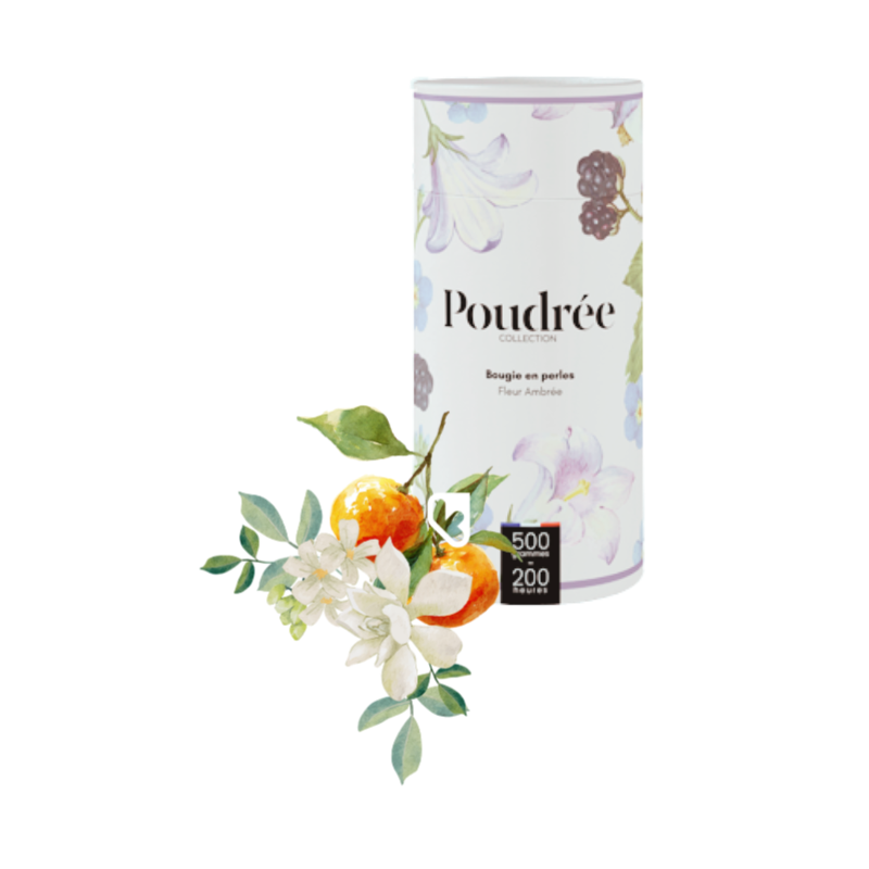 PERLES DE CIRE 500g - FLEUR AMBRÉE - POUDRÉE PARIS