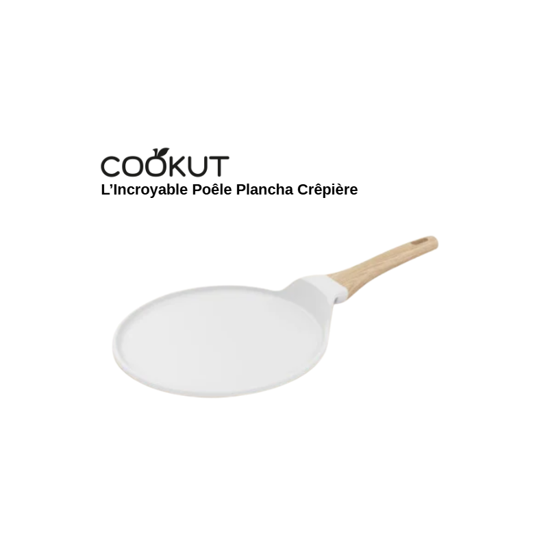 L'incroyable Poêle Plancha Crêpière 26cm - Polaire - COOKUT