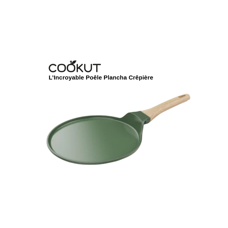 L'Incroyable Poêle Plancha Crêpière 26cm - Fougère  - COOKUT