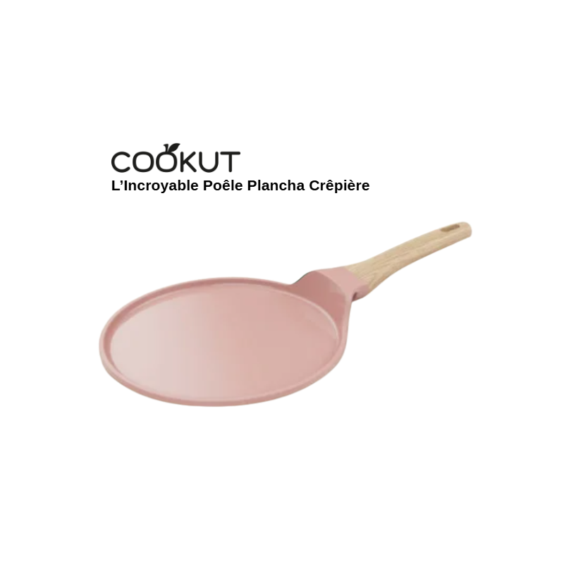 L'Incroyable Poêle Plancha Crêpière 26cm - Guimauve - COOKUT