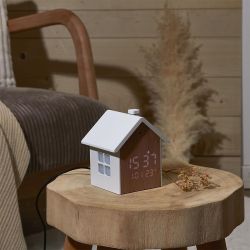 RÉVEIL LED TINY HOUSE BLANC - LA CHAISE LONGUE