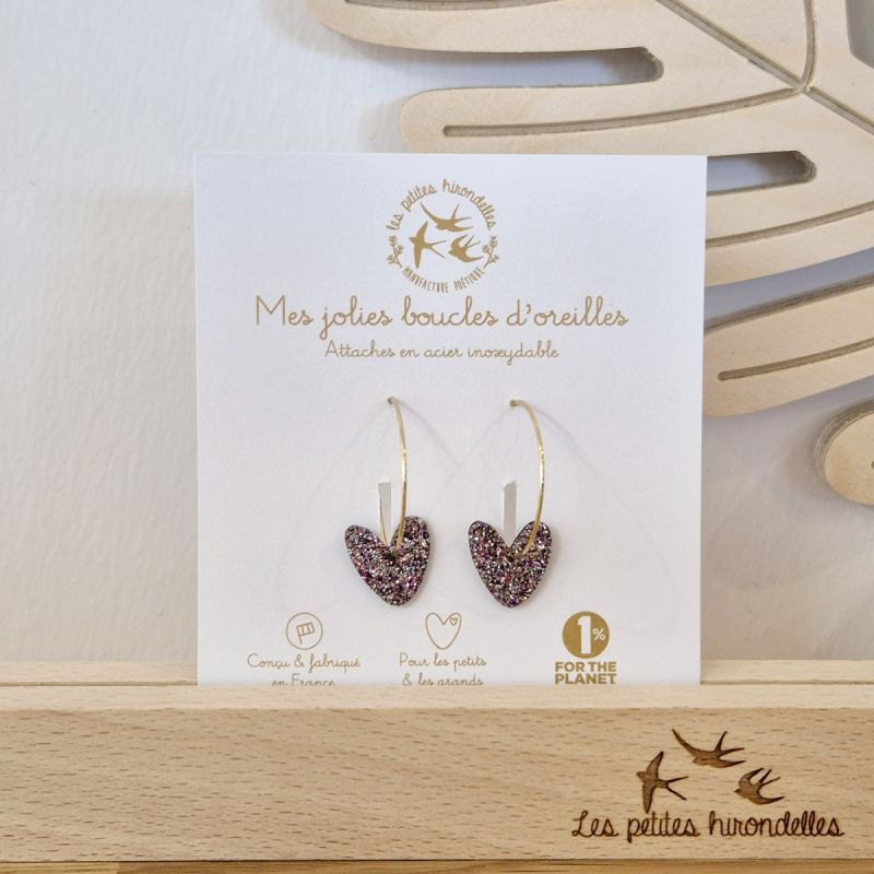 Créoles à paillettes - MULTICOLORES - LES PETITES HIRONDELLES