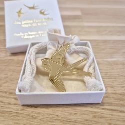 Broche en laiton doré -...