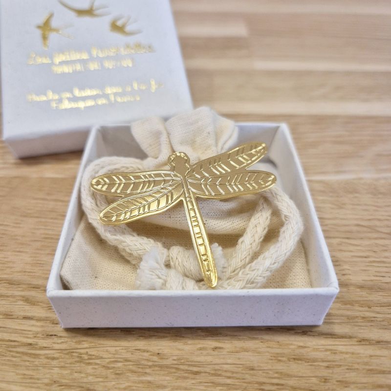 Broche en laiton doré - LIBELLULE - LES PETITES HIRONDELLES