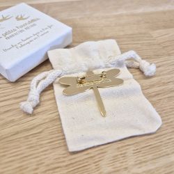 Broche en laiton doré - LIBELLULE - LES PETITES HIRONDELLES