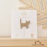 Broche en feutrine pailletée - CHAT DEBOUT DORE - LES PETITES HIRONDELLES