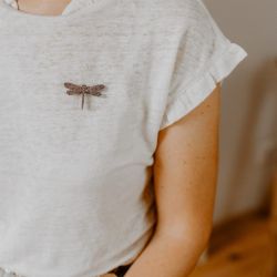 Broche en feutrine pailletée - LIBELLULE DORÉE - LES PETITES HIRONDELLES