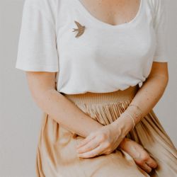 Broche en feutrine pailletée - HIRONDELLE BLEUE - LES PETITES HIRONDELLES