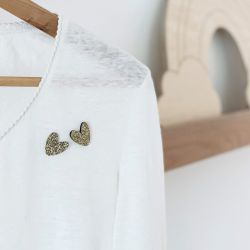 Pin's en feutrine pailletée...