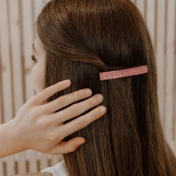 Barrette Clip à paillettes Léopard argentée - LES PETITES HIRONDELLES