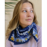 GRAND FOULARD - TROPICAL SPIRIT BLUE  - BINDI ATELIER
