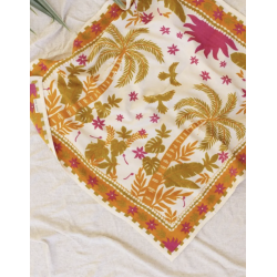 GRAND FOULARD - TROPICAL SPIRIT TERRACOTTA - BINDI ATELIER