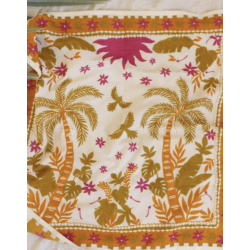 GRAND FOULARD - TROPICAL SPIRIT TERRACOTTA - BINDI ATELIER