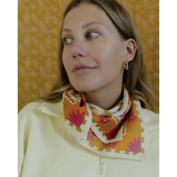 GRAND FOULARD - TROPICAL SPIRIT TERRACOTTA - BINDI ATELIER