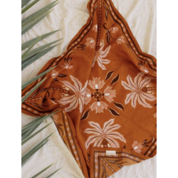 GRAND FOULARD - BLOOM TERRACOTTA  - BINDI ATELIER