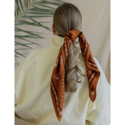 GRAND FOULARD - BLOOM TERRACOTTA  - BINDI ATELIER