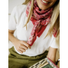 GRAND FOULARD - GARDA FRAMBOISE  - BINDI ATELIER