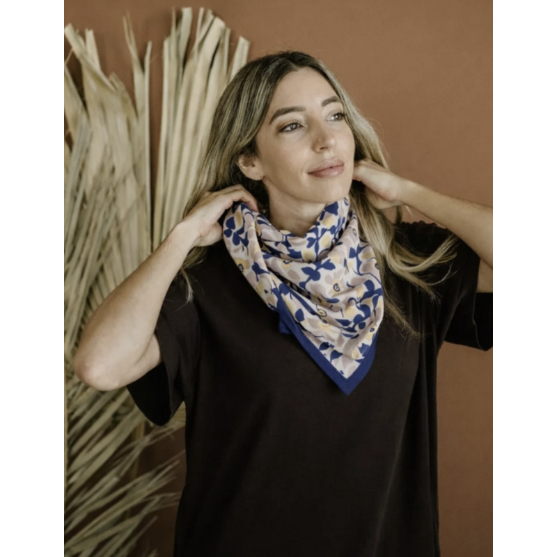 GRAND FOULARD - AMELIA BLUE  - BINDI ATELIER