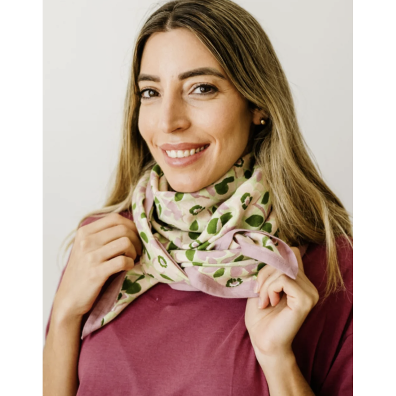 GRAND FOULARD - AMELIA GREEN  - BINDI ATELIER