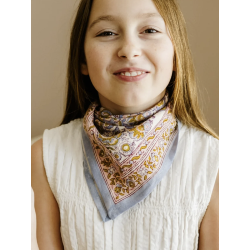 PETIT FOULARD - GARDA  BLEUET  - BINDI ATELIER