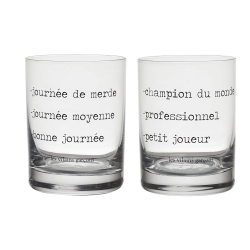 COFFRET 2 VERRES À WHISKY GRADUÉS - LA CHAISE LONGUE DIFFUSION