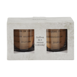 COFFRET 2 VERRES À WHISKY GRADUÉS - LA CHAISE LONGUE DIFFUSION