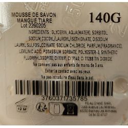 CRÈME DE SAVON MANGUE TIARÉ - PEAU D'ANE