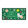 TAPIS DE PATIO APSE - C'EST CHAT LA VRAIE VIE - DERRIERE LA PORTE