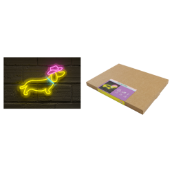 LED NEON WALL - CHIEN COWBOY - DERRIÈRE LA PORTE