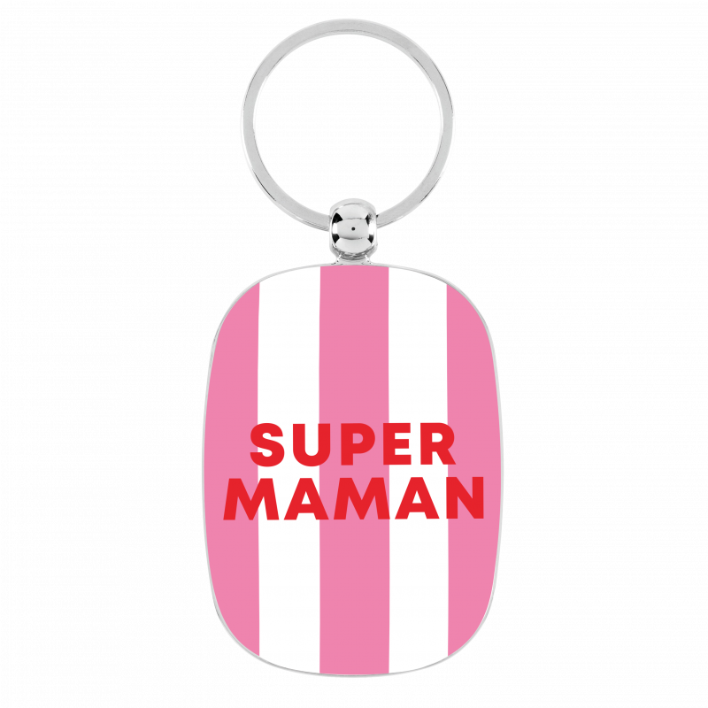 PORTE-CLES OPAT - SUPER MAMAN - DERRIERE LA PORTE