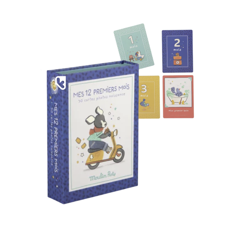 CARTES MES 12 PREMIERS MOIS - PUCE & PILOU - MOULIN ROTY