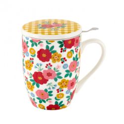 TISANIERE TUDOR (+ FILTRE) - BOUQUET DE ROSES - DERRIERE LA PORTE