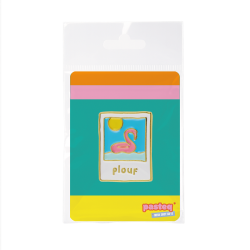 PIN'S MINI POLAROÏD PLOUF - DERRIERE LA PORTE