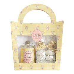 COFFRET BOUGIE 100G et DÉCORS PARFUMES - GOURMANDISES D'ÉTÉ - CITRON MERINGUÉ - MATHILDE. M