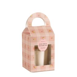 BOUGIE PARFUMÉE 145G - GOURMANDISES D'ÉTÉ - MACARON FRAMBOISE - MATHILDE. M