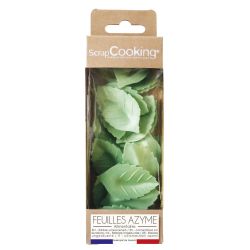 DECOS AZYMES 24 FEUILLES VERTES - SCRAPCOOKING