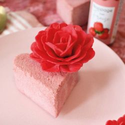 Décos azymes - 3 Roses royales rouges - SCRAPCOOKING