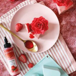 Décos azymes - 3 Roses royales rouges - SCRAPCOOKING