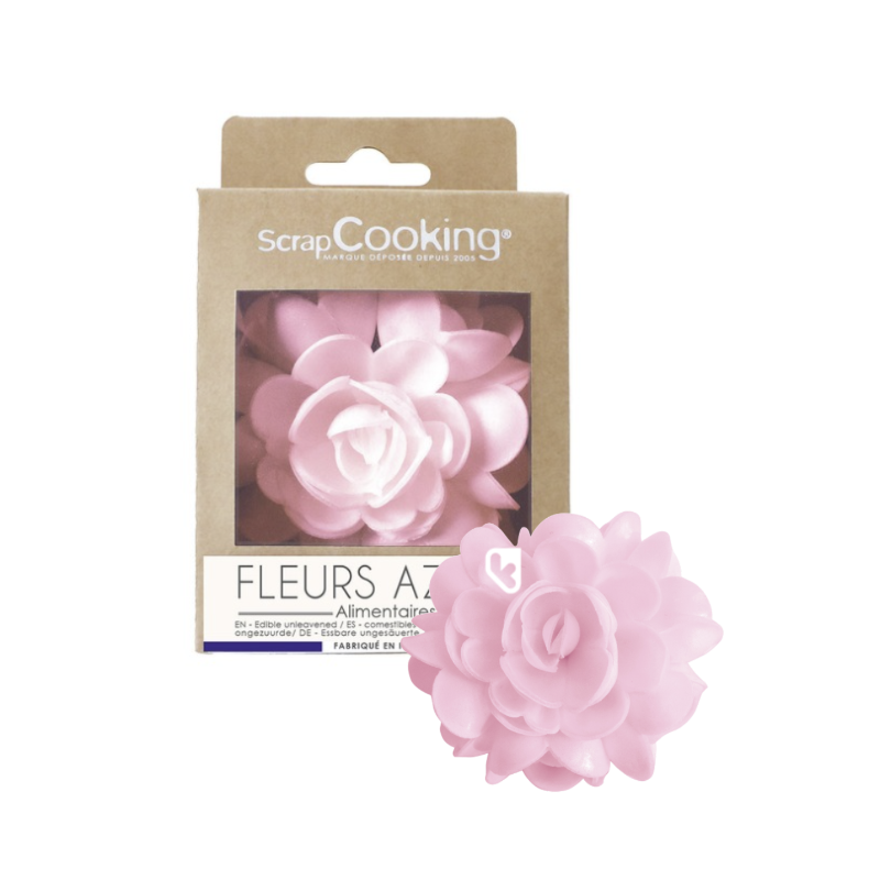 Fleur AZYME rose XXL - 10CM - SCRAPCOOKING