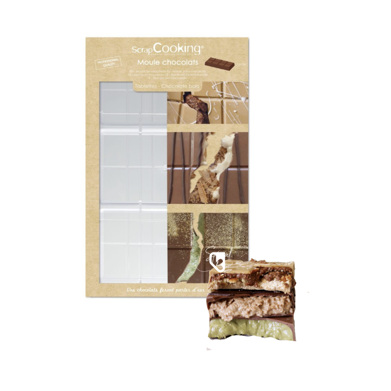 MOULE RIGIDE CHOCOLAT TABLETTES - SCRAPCOOKING