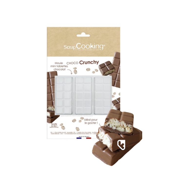 Moule semi-rigide - Tablette de chocolat crunchy - SCRAPCOOKING