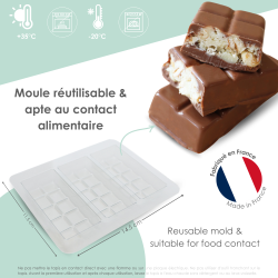 Moule semi-rigide - Tablette de chocolat crunchy - SCRAPCOOKING