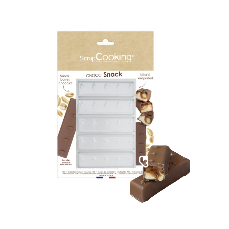 Moule semi-rigide - Barres chocolatées Snack - SCRAPCOOKING