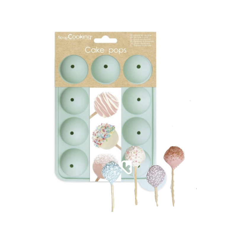 Moule silicone - 12 Cakes Pops - SCRAPCOOKING