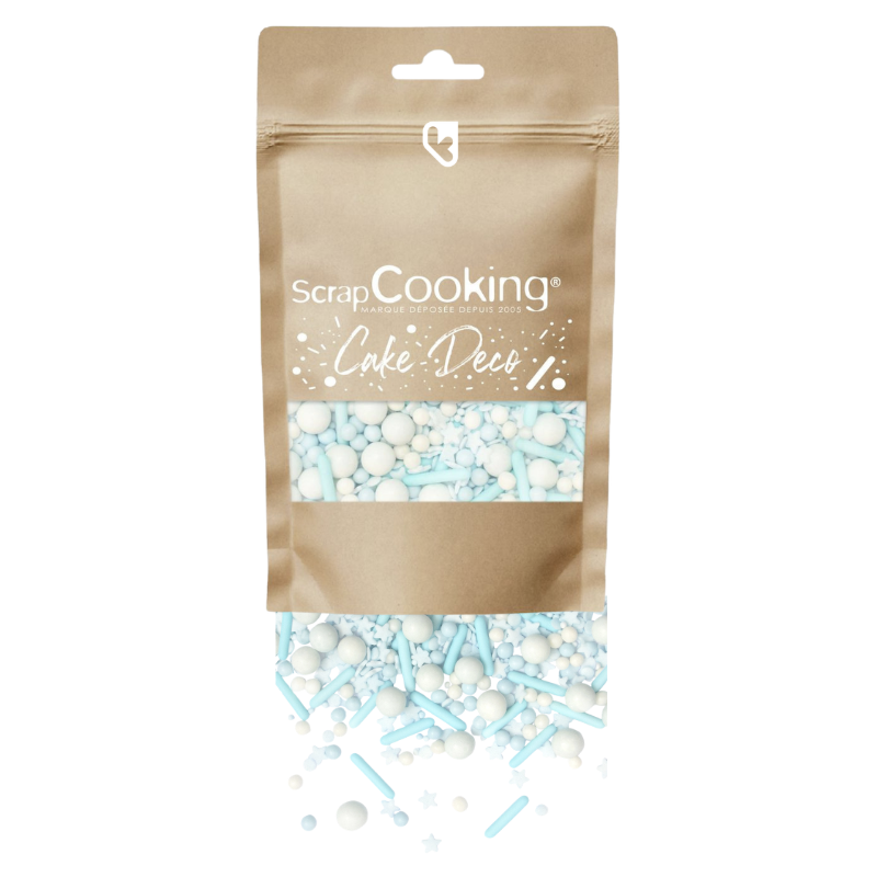 Décors sucrés - Mélange Rods Bleu - Sachet de 70g - SCRAPCOOKING