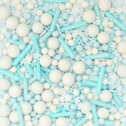 Décors sucrés - Mélange Rods Bleu - Sachet de 70g - SCRAPCOOKING