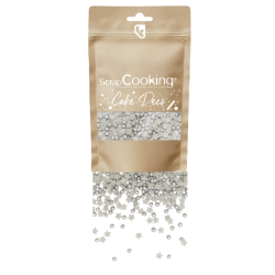 Décors sucrés - Mix Etoiles & Perles argentées - Sachet de 55g - SCRAPCOOKING